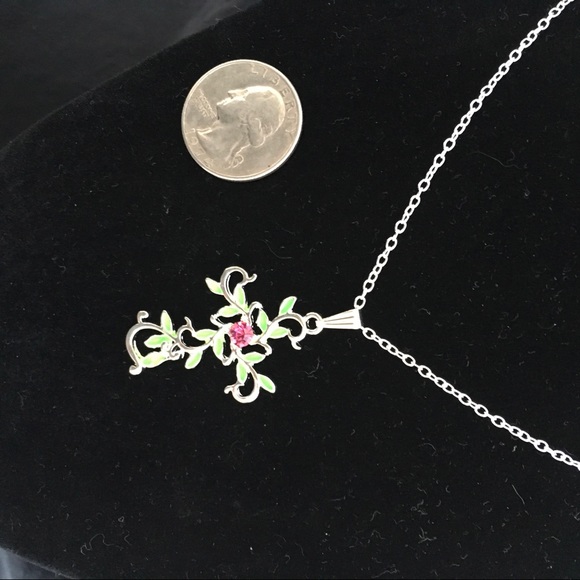 Fashion Cross Gem Necklace - Picture 6 of 7